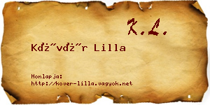 Kövér Lilla névjegykártya